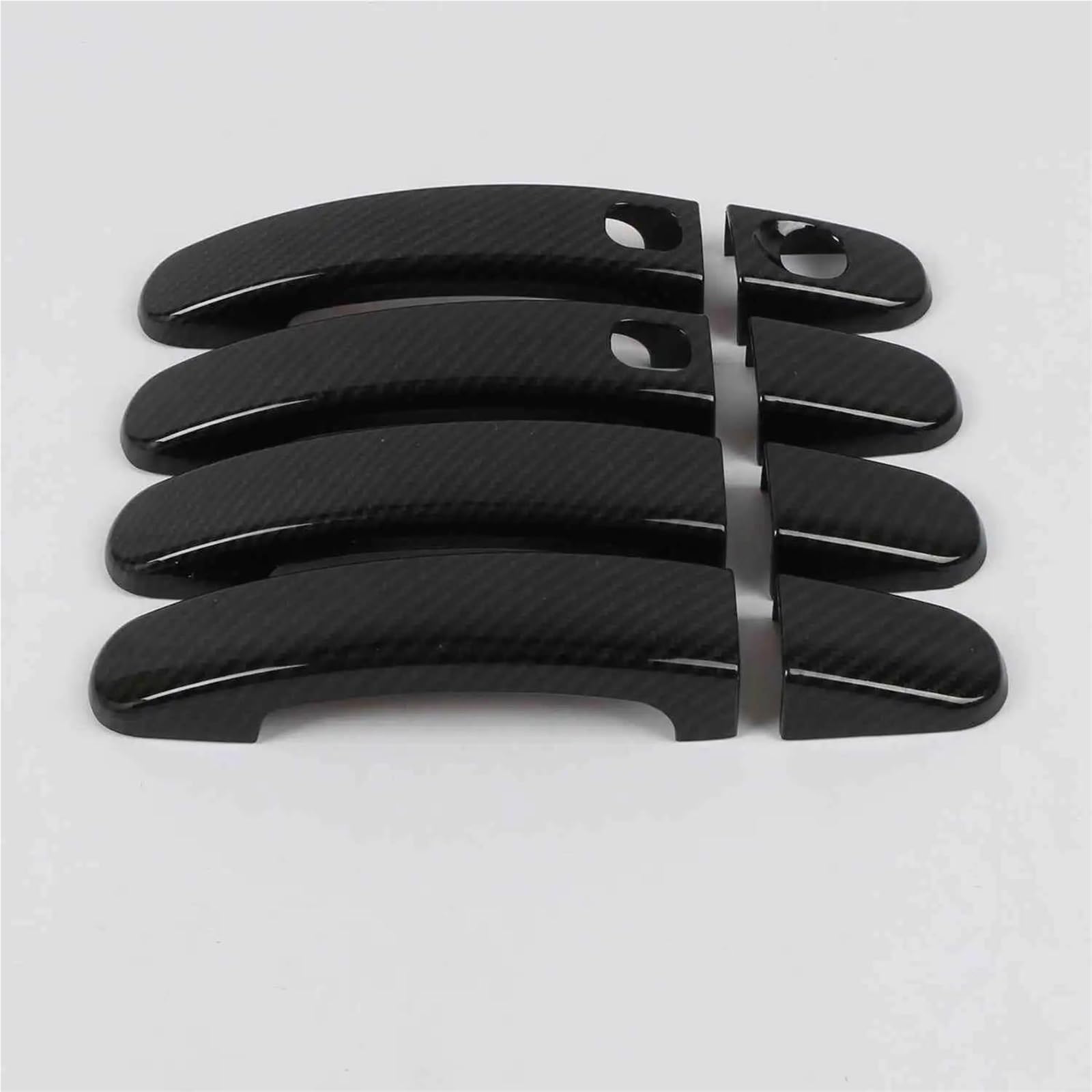 UJNHEQ ABS Chrome Glossy Black Car Door Handle Cover Trim Sticker for Ford for Focus 2005 2006 2007 2008 2009 2010 2011(Style 2)