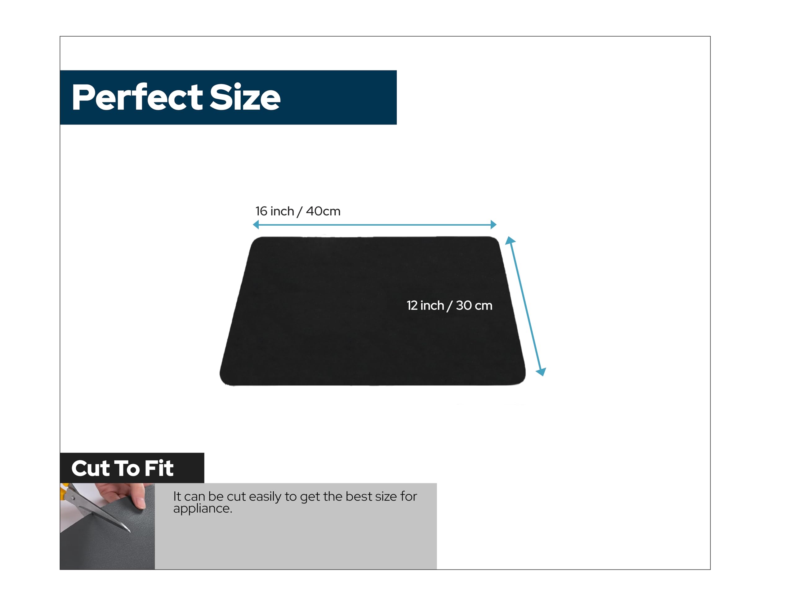 Dish drying mat for kitchen counter, Nonslip, Quick dry mat, Water absorbent, Anti-slip dish dry mat, Coffee machine mat absorb water quickly, 3.5mm thick and durable rubber, Black, 16x12