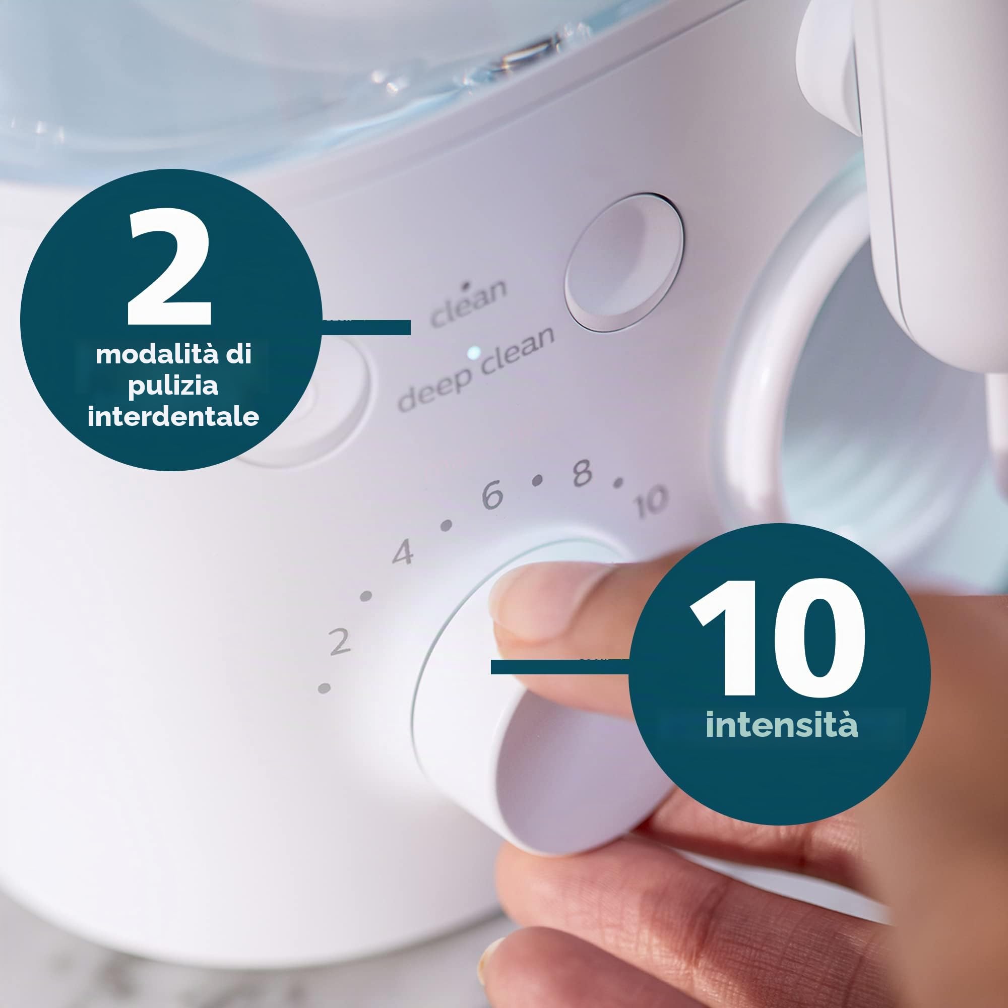 Philips Sonicare Power Flosser 5000, bianco, imballaggio senza frustrazione, HX3811/20