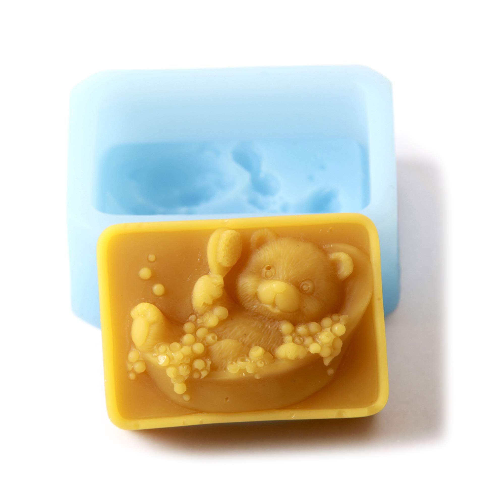 Moule silicone ourson au bain x5 en matériau durable haute précision