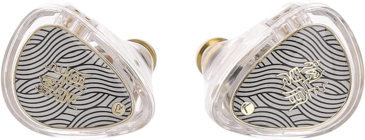 Linsoul TANGZU Wan'er S.G II in Ear Monitor,HiFi Wired Earbuds,10mm Dynamic Driver PET Diaphragm Gaming IEM Earphones(Clear White, 3.5mm) + Tripowin Zonie IEM Cable(2pin 0.78mm, 3.5mm)(Moss)