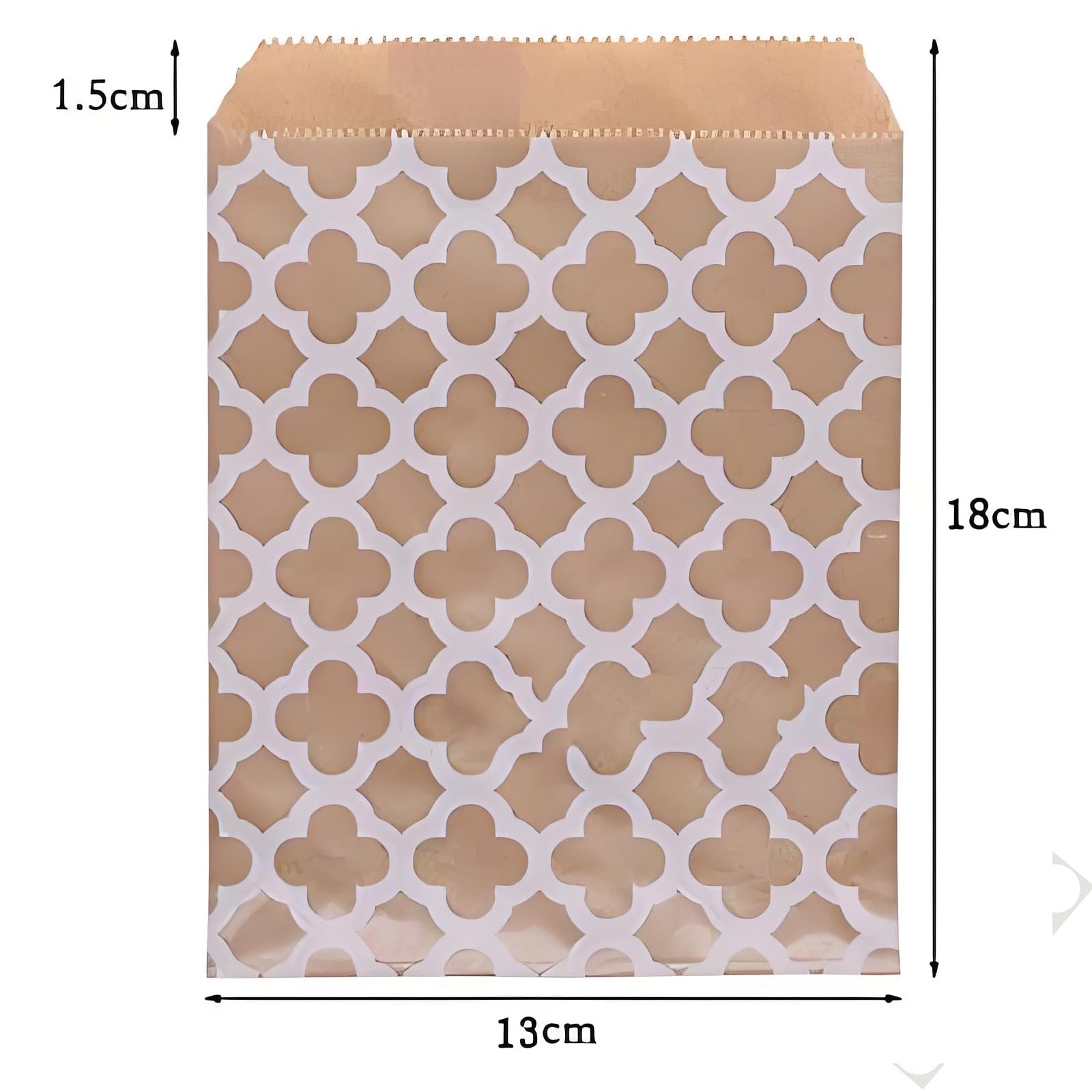 100 Sacchetti Di Carta Kraft Bianchi 12,7x17,8 Cm – Piatti, Riciclabili, Per Biscotti, Bomboniere, Feste E Fai Da Te, Ecologici - 4