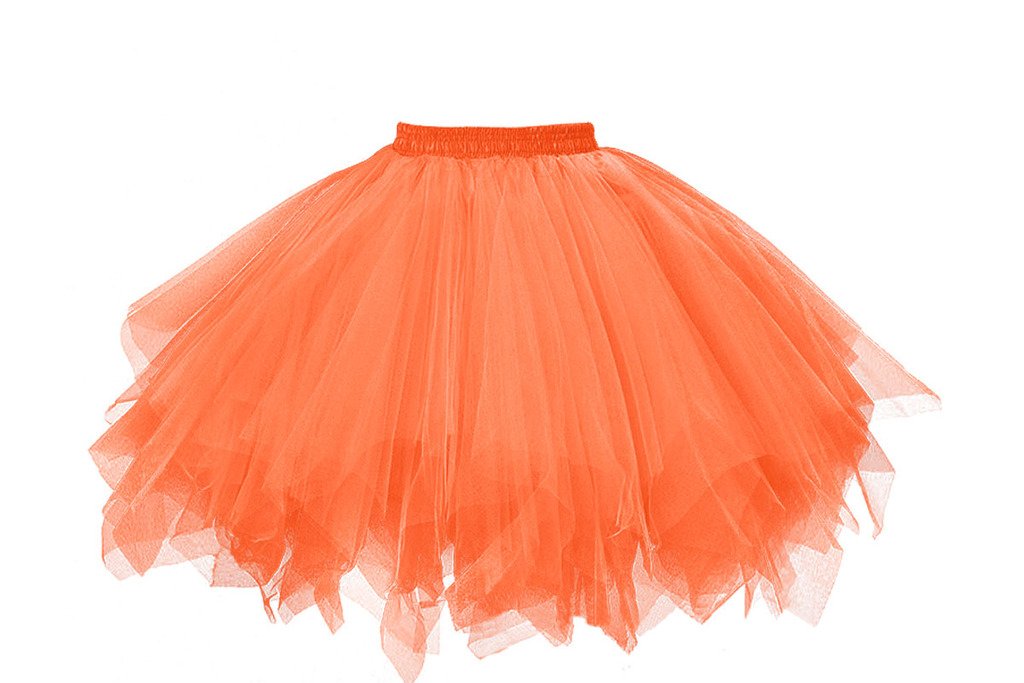 GOOBGS Musever 1950s Vintage Ballet Bubble Skirt Tulle Petticoat Puffy Tutu