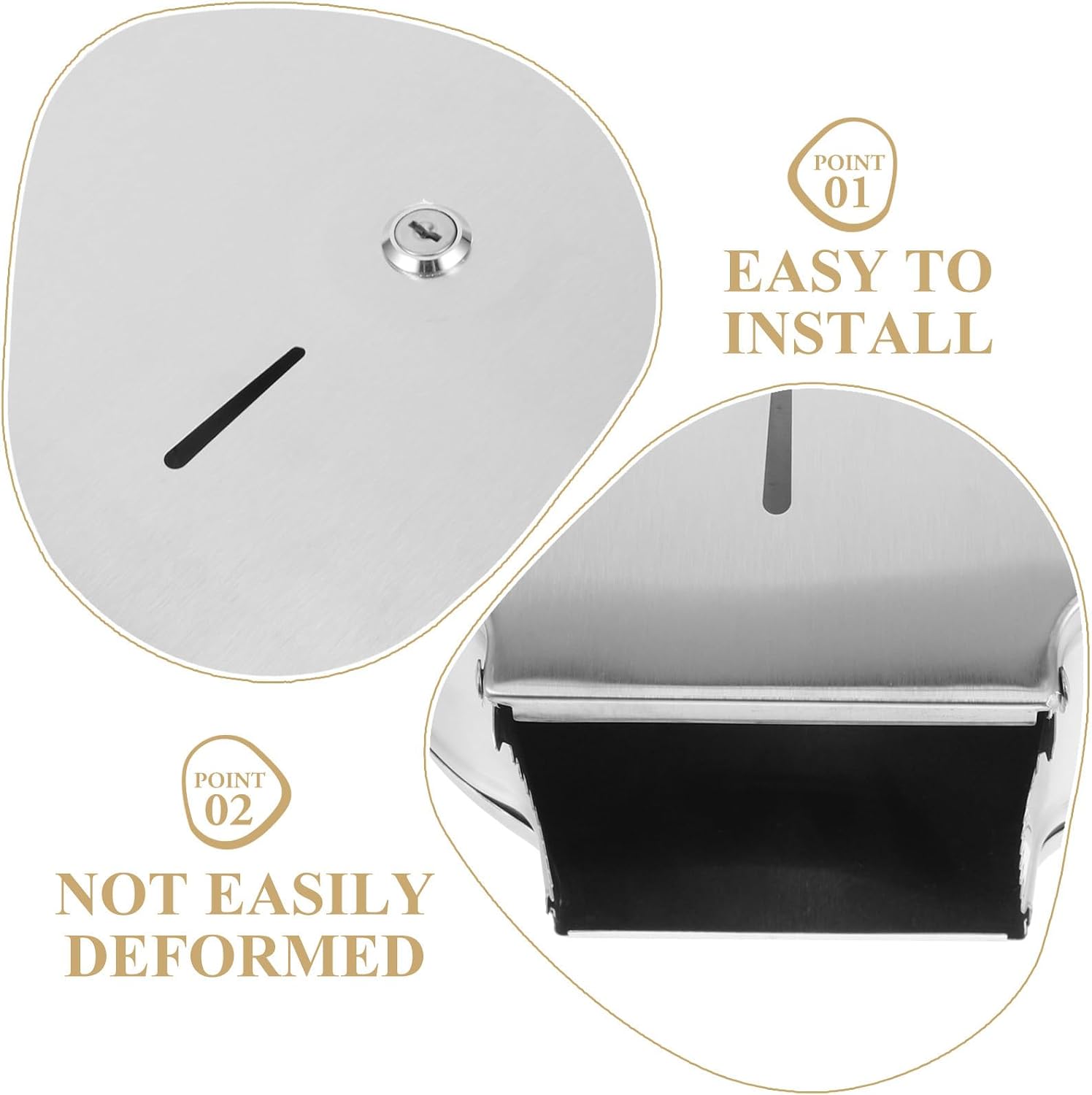 Wall-Mount Stainless Steel Toilet Paper Holder with Storage for Folded and Multi-fold Bathroom Tissue Dispenser, Sturdy Paper Roll Rack for Bathroom Organization
