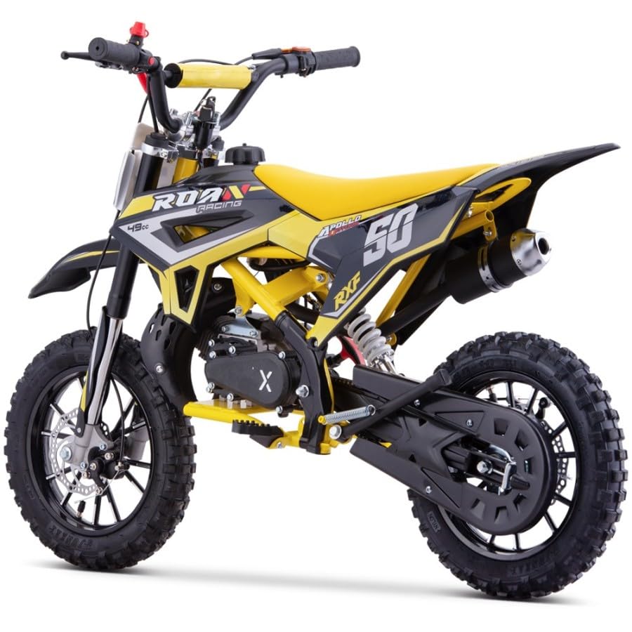 Mini Moto Cross ROAN-RXF 49CC (4.5CV), Amarilla, NIÑOS DE 5 A 10 AÑOS