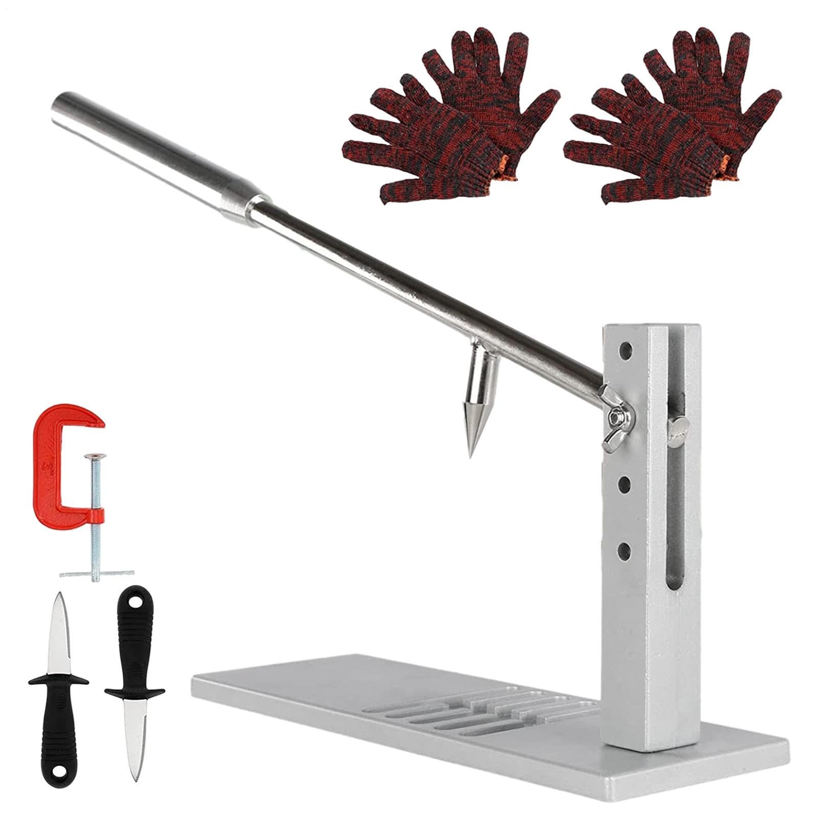 Generisch Pelador de , pelador de , máquina de abridor de de acero | inoxidable, juego de herramientas Shucker con 2 cuchillos, guantes y abridor de conchas para abrir mejillones y
