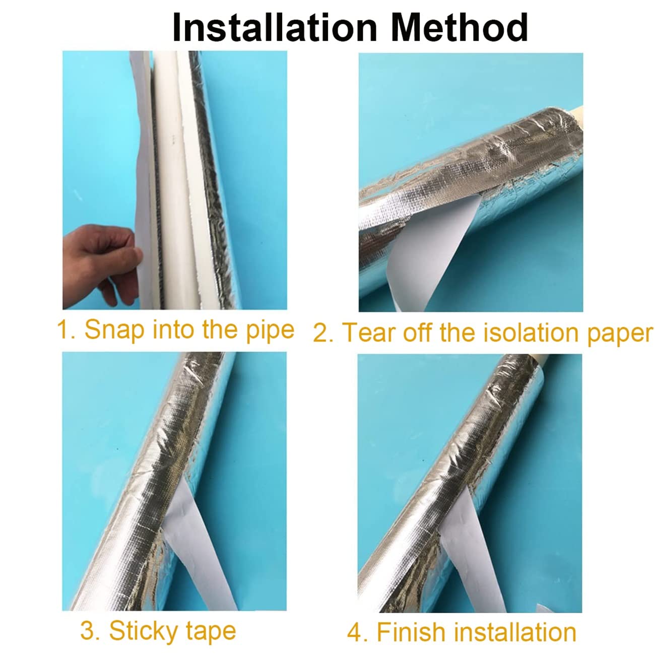 Coquilla Aislante De Papel De Aluminio Autoadhesivo, Cubierta De Aislamiento De Tubería Fácil De Instalar, para Calefacción Y Fontanería Doméstica, ID 25-108mm, Espesor De 20/30mm (Size : 108mmx30mm