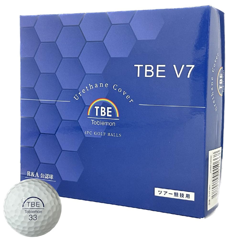 Amazon | ゴルフボール TOBIEMON 飛衛門 TBE V7 4ピース 9個入り