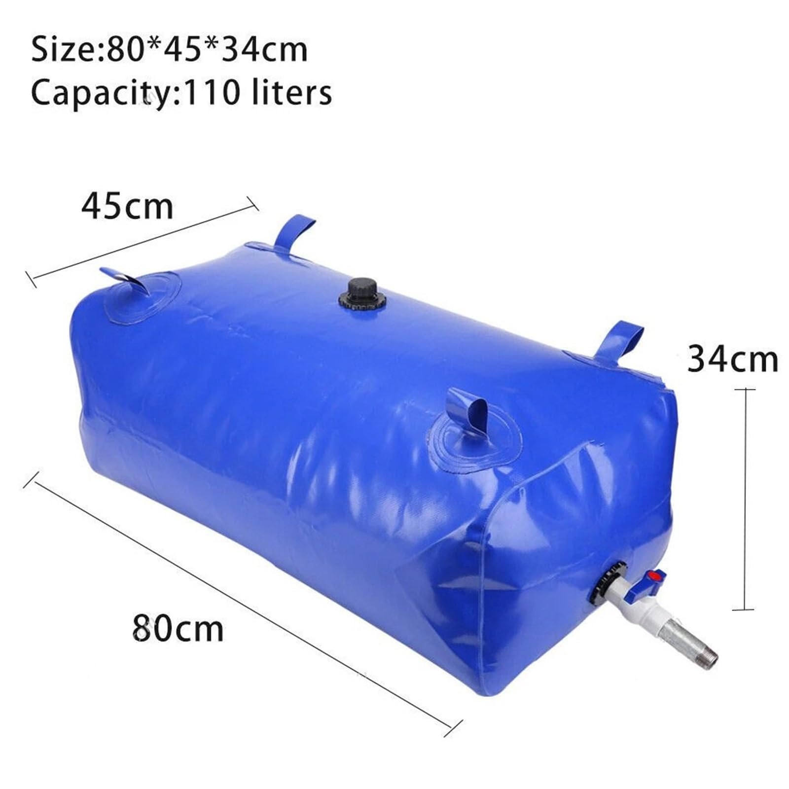 Kraftstoffkanister 110-Liter-Wasserblase für Camping, faltbar, ideal für Angeln und Garten