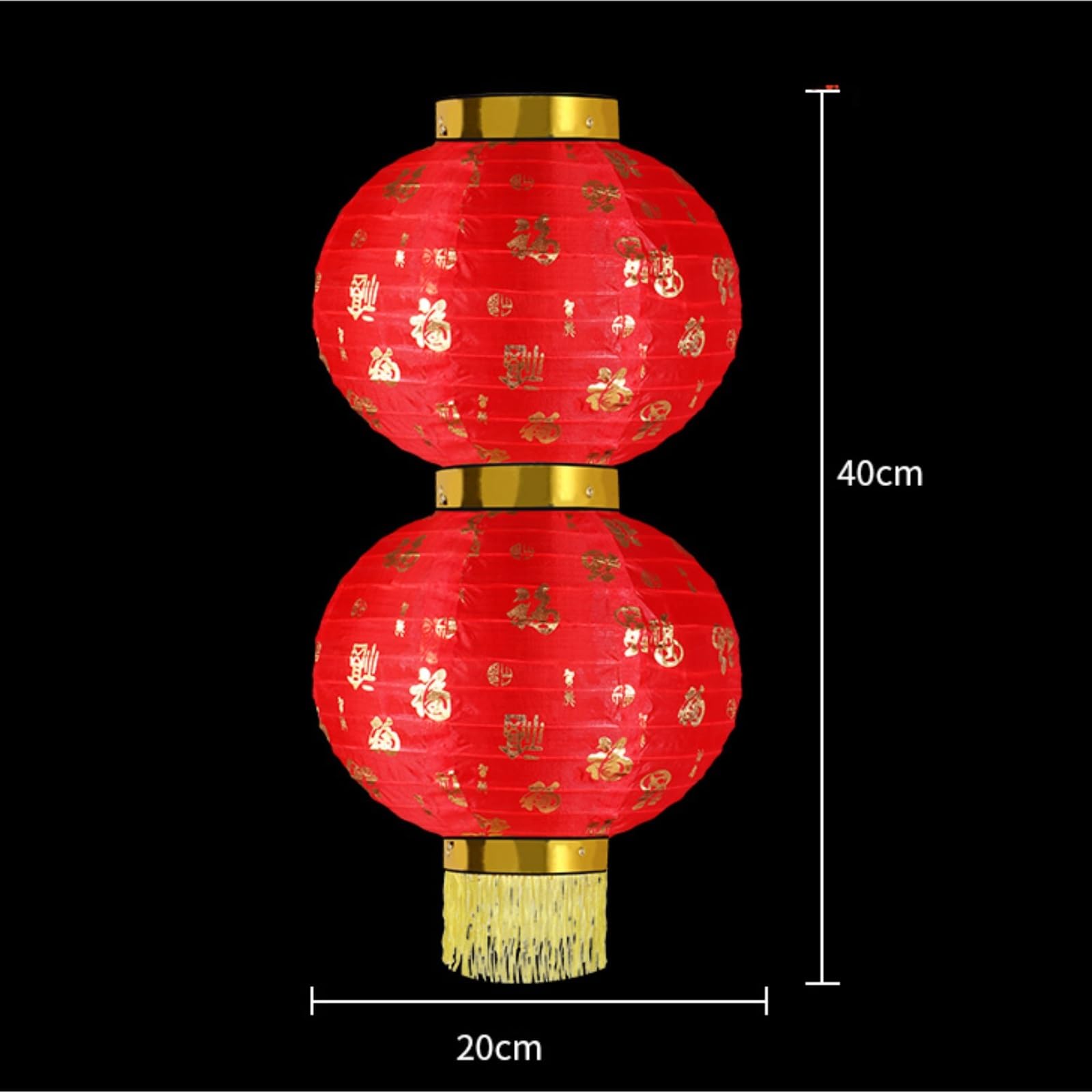 Decorazione di Lanterne a Corda in Stile Cinese for l'arredamento(2 Strings)