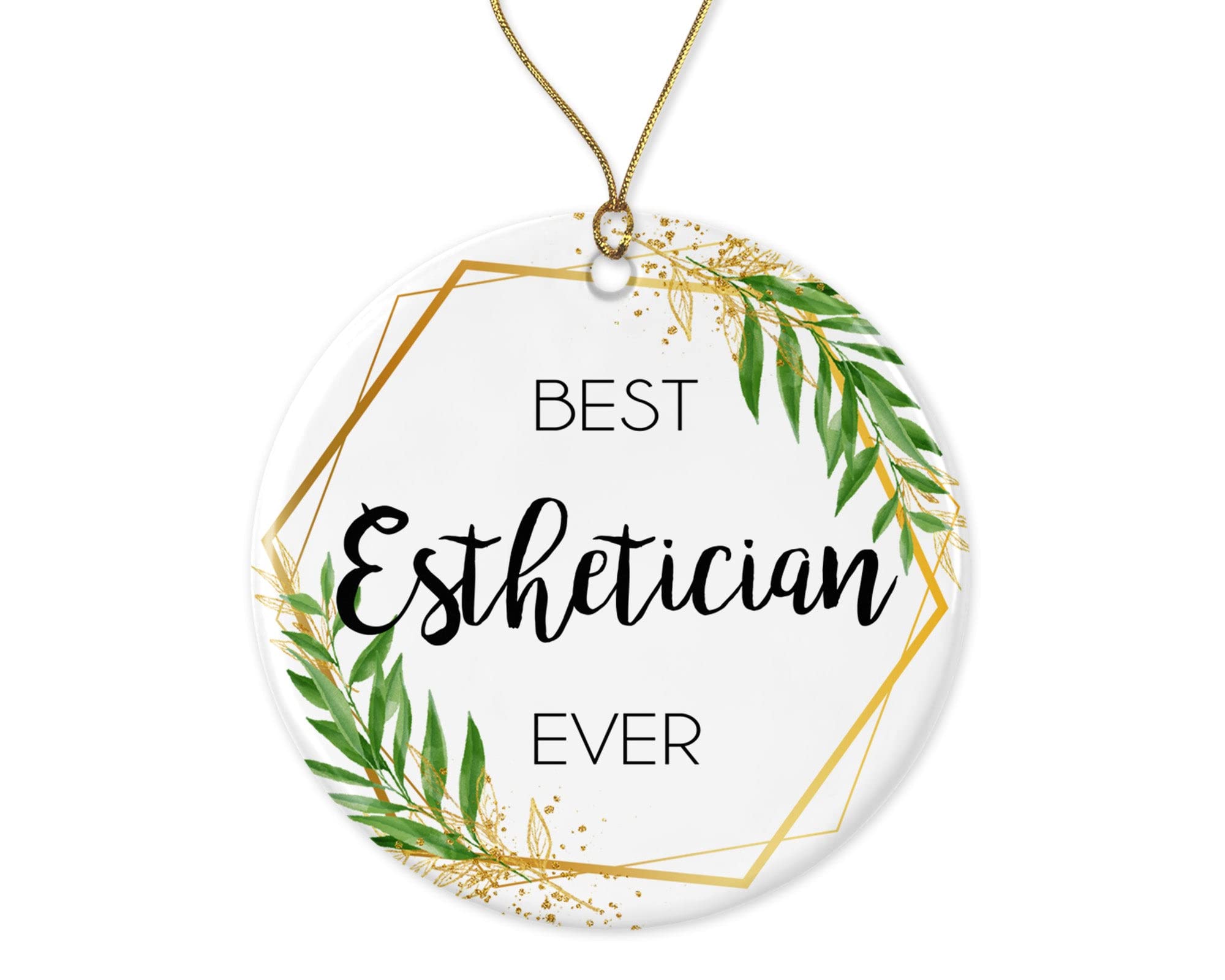 HTDesigns Esthetician Christmas Ornament - Best Esthetician Gift - Printed on Both Sides