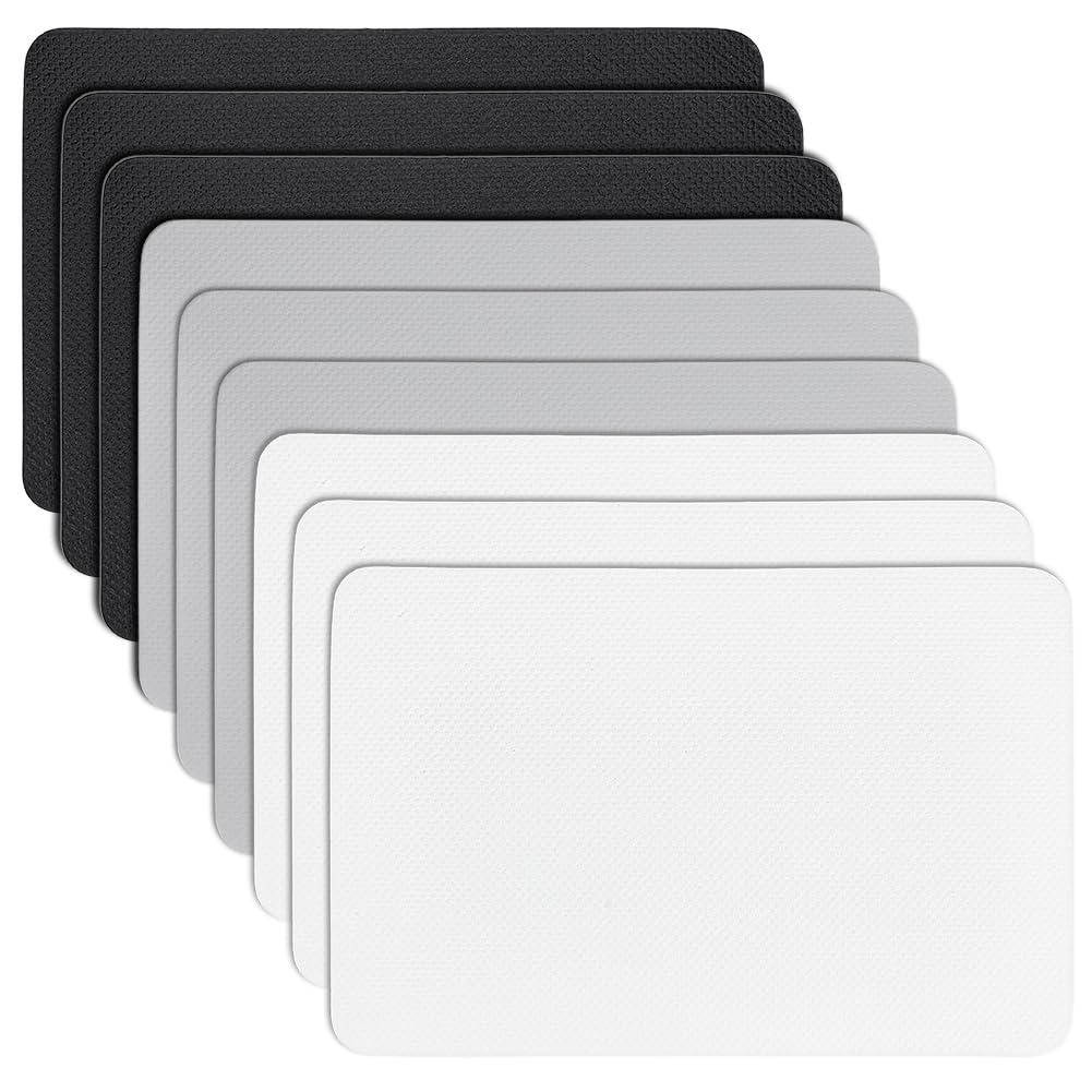 BENECREAT 9 Pcs Inflatable Boat Repair Patch, 5.9x3.9 Inch/15x10cm Waterproof PVC Patch for Rafts, Kayaks, Canoes, Swimming Pool, 3 Colors