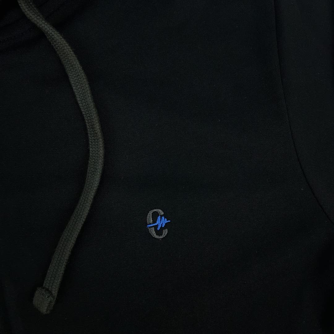 Coveri Tuta Uomo Completa da Ginnastica Cotone Garzato con Cappuccio Zip M L XL XXL 3XL (XXL - Nero)