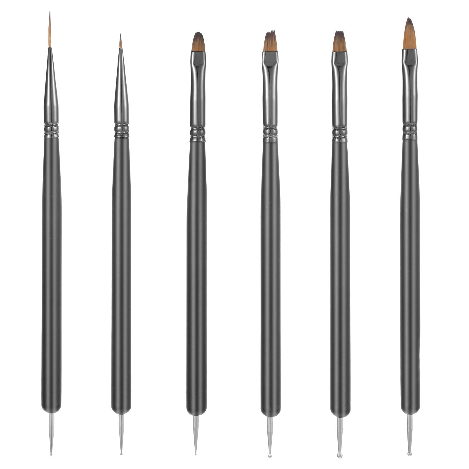6 Pcs Nails Design Painting Brushes Nails Art Gel Polish Liner Brush Manicure Tools Nail Art Brushes Nail