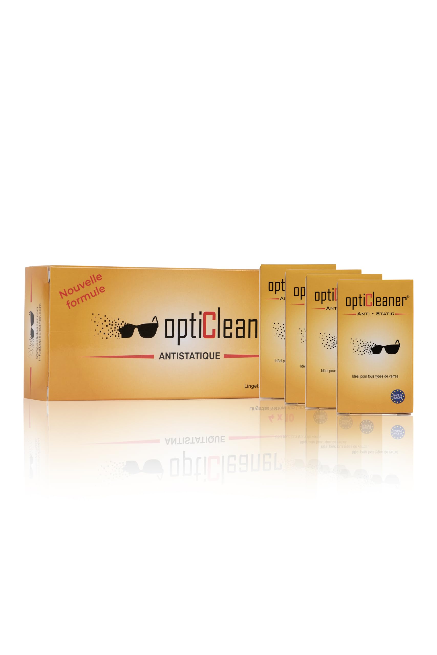 opticleaner since 2003 Gözlük Temizleme Mendili 4 Adet 10 lu kutu (40 Adet)