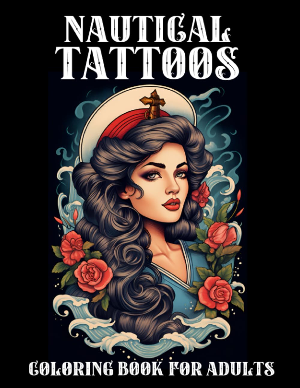 Nautical Tattoos Coloring Book For Adults: Ship Tattoos, Beautiful Women Tattoos, Anchor Tattoos, Skull Tattoos and many more to color in, relax and have fun!