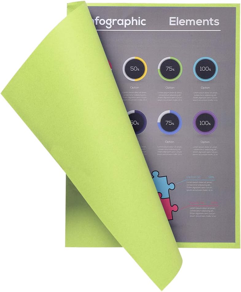 Exacompta - Ref 160013E - Forever Collection - Flash Square Cut Folders - 240 x 320mm in Size, Suitable for A4 Documents, 220gsm Recycled Card - Lime Green (100 Pack)
