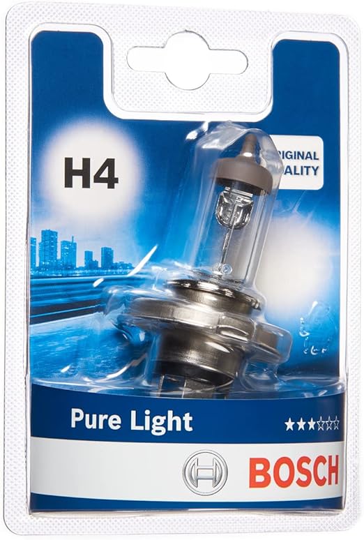 Bosch H4 (472) Pure Light Headlight Bulb 12 V 60/55 W P43t 1 Bulb