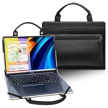 Capa para laptop ASUS ZenBook 14 OLED UM3402YA-DS71/Zenbook 14 OLED UX3402 ux3402va-km208w com bolsa portátil com alça de bolsa, preta