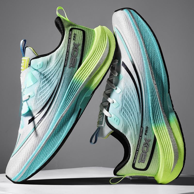 Men's Casual Mesh Breathable Sports Shoes Round Toe Thick Bottom Non-Slip Lace-Up Running Shoes Suitable for Daily Walking Tennis4