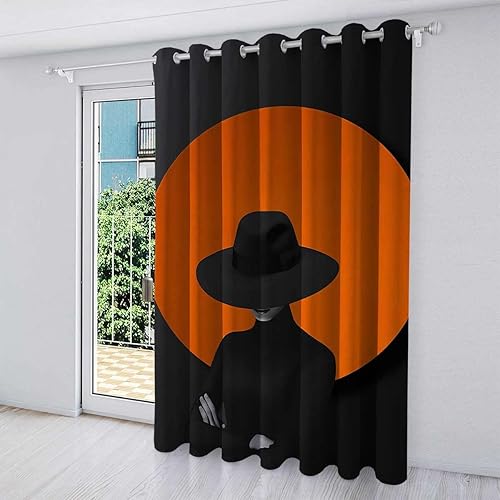 Vista 55 de Beautiful Symbolic Blue Bathroom Curtains Window Magical Tarot Card Drapes Set Cortinas Blackout,1 Panel,(W) 59 X (H) 59 Inches