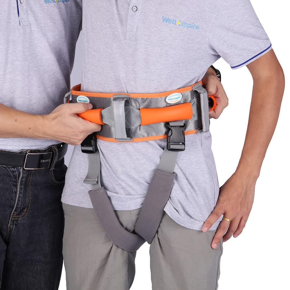 Cinturón para levantar pacientes, cinturones de transferencia para personas mayores con 7 asas y correas desmontables para las piernas, cinturón de marcha para pediátricos y personas mayores,XL