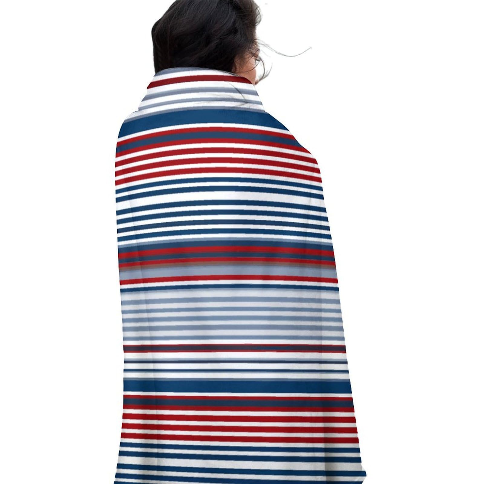 Couverture ronde à rayures pour plage et canapé jeté de voyage multicolore 150 cm