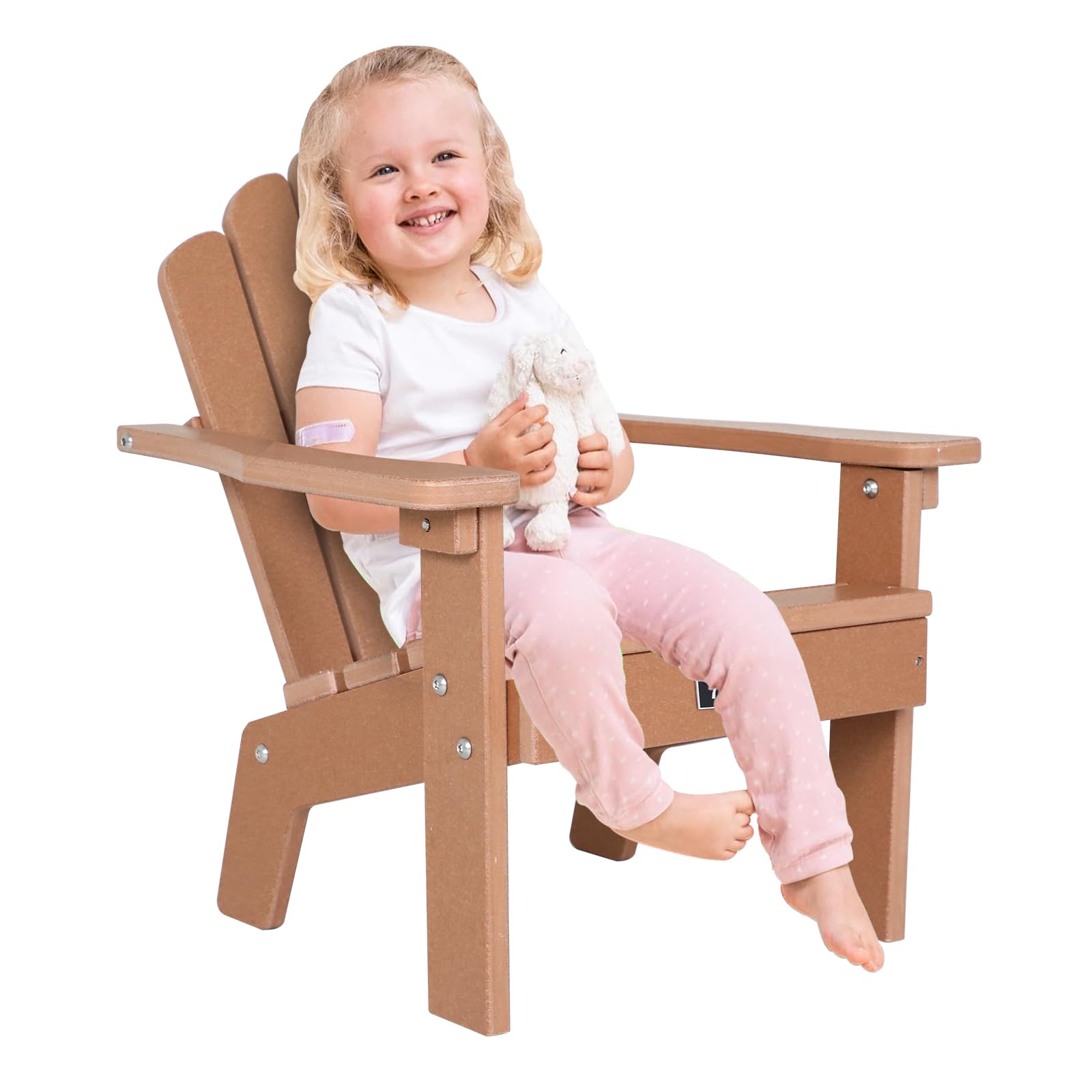 FUNBERRY Kids Outdoor Chair, Kids Adirondack Chairs, Toddler Outdoor Chair