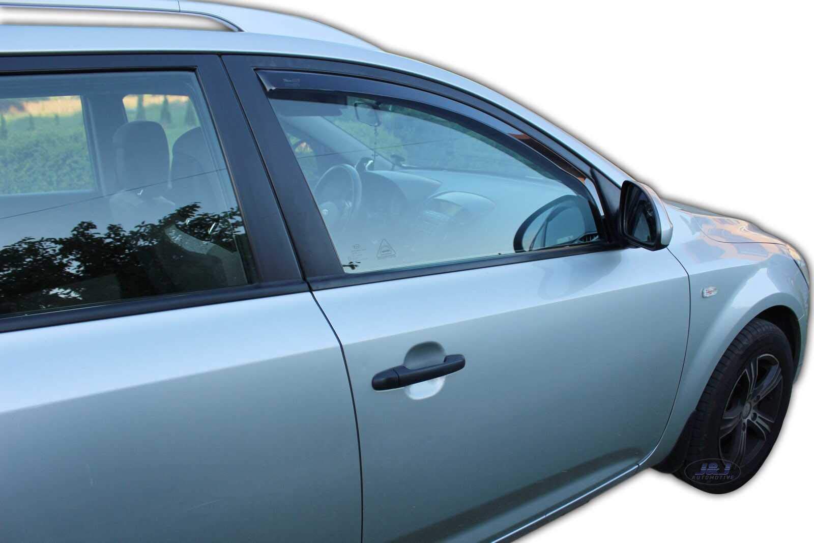 J&J AUTOMOTIVE Deflettori d'Aria per Kia Cee'D 5-Porte Berlina 2007-2012, Set da 2 Pezzi, Nero Fumé Oscurato Heko