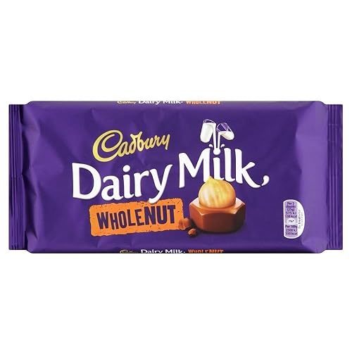 Cadbury Leche Láctea, Barra de Nuez Entera, 6.35 oz (Paquete de 2)
