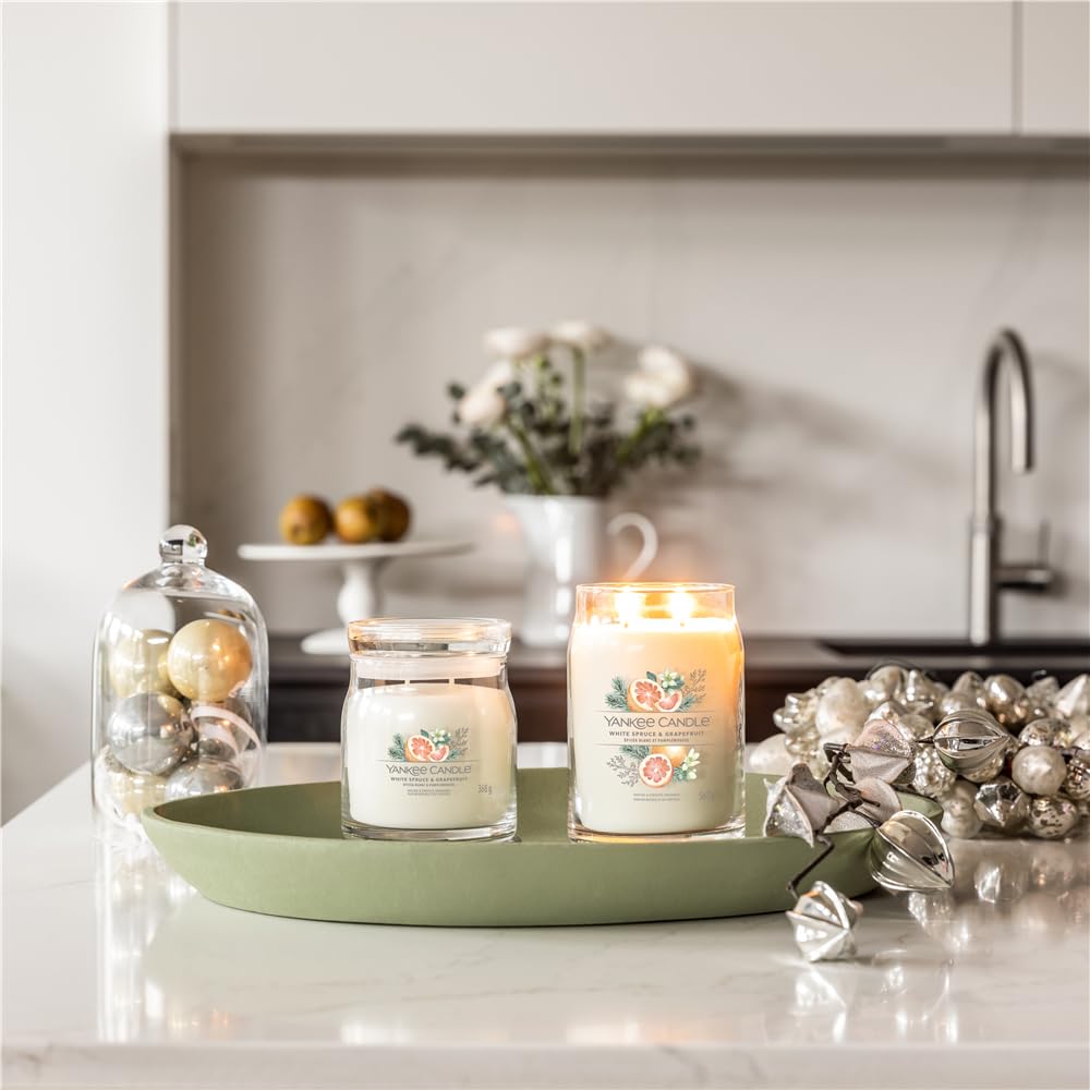 CANDELA GIARA MEDIA WHITE SPRUCE & GRAPEFRUIT YANKEE CANDLE