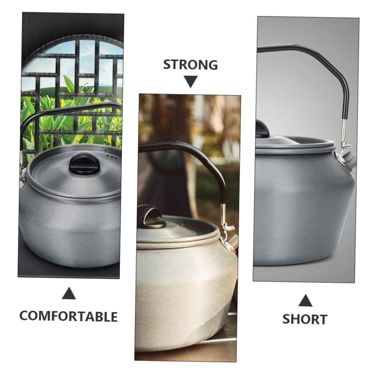 HANABASS Hervidor De Agua Portátil Para Acampar Tetera Exterior Resistente Mango Aislante