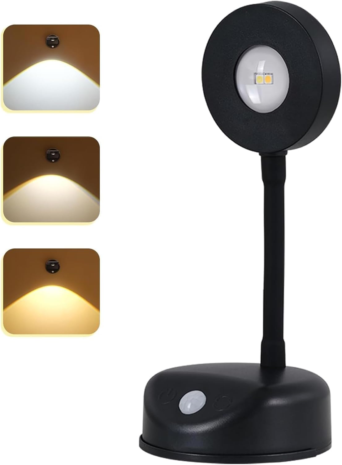 L&M LUJOMTL Wireless Picture Light Battery Operated, 1200mAH Rechargeable Painting Light with Motion Sensor and Rotatable Light Tube(Black)