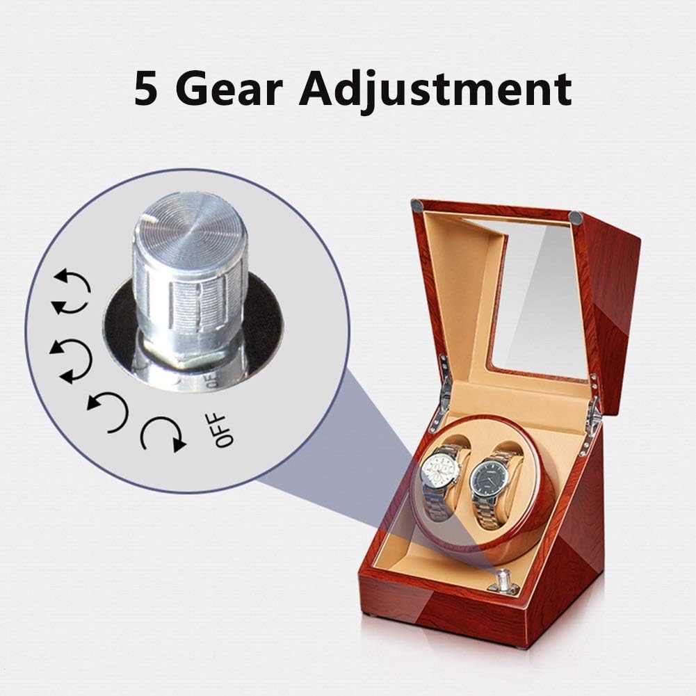 WHZHDMA Automatic Watch Winder,Solid Wood Automatic Watch Winder Box Piano Finish Extremely Silent Motor for Man Women Watches Watches Display Every Family