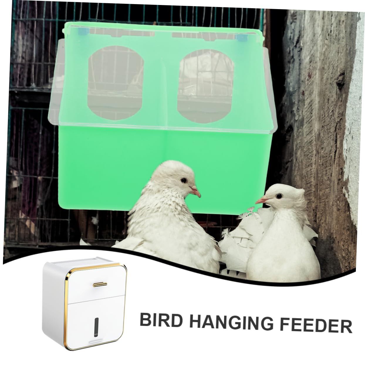 PartyKindom 3pezzi Mangiatoia in Plastica Per Uccelli Distributore Per Gabbia Mangiatoia Per Pappagalli Scomparto Per Mangiatoia Accessori Per Gabbia Per Parrocchetti