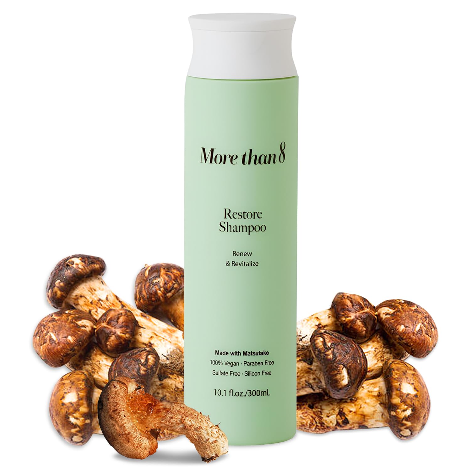 Restore Anti Hair Loss and Hair Growth Shampoo with Matsutake Mushroom – 100% Vegan, Paraben-free, Sulfate-free, Silicon-free – 10.1 Oz