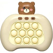 YOPYCCD Pop It Game for Kids, Handheld Push Game Console with Multiplayer & Memory Modes, Pop It Fidget Toy and Reaction Game, Travel Road Trip Fidgets for Kids Boys Girls Age 3+ Bear