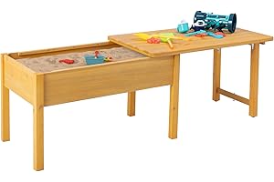 Children's Foldable Sensory Sandbox Table for Educational Play