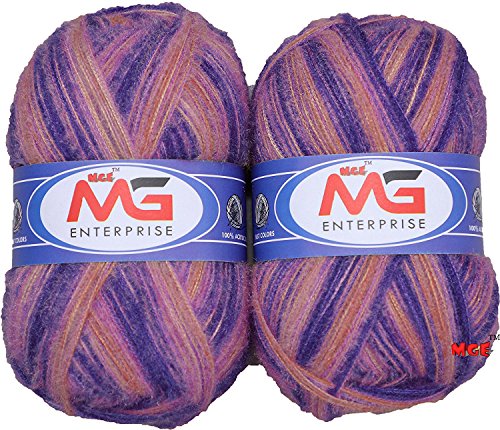Image of M.G ENTERPRISE Acrylic Feather Soft Hand Knitting Wool Yarn (200 g)
