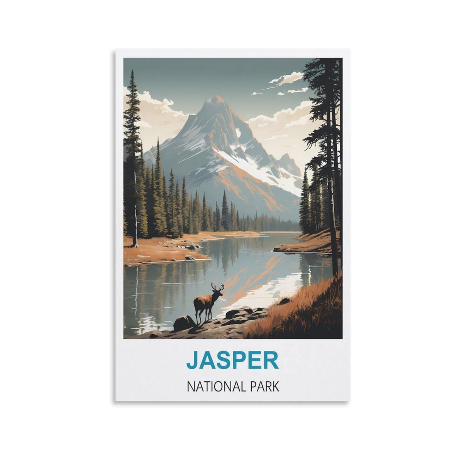 Metal Tin Sign Plaque Poster,Jasper National Parks Metal Wall Art Bar Sign for Kitchen Pubs Coffee Metal Wall Decoration 15x30cm
