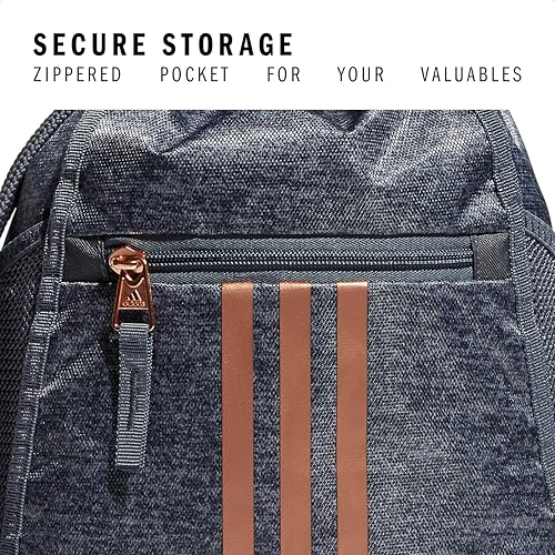 Image of adidas Unisex Alliance II Sackpack, Jersey Onix /Rose Gold, ONE SIZE