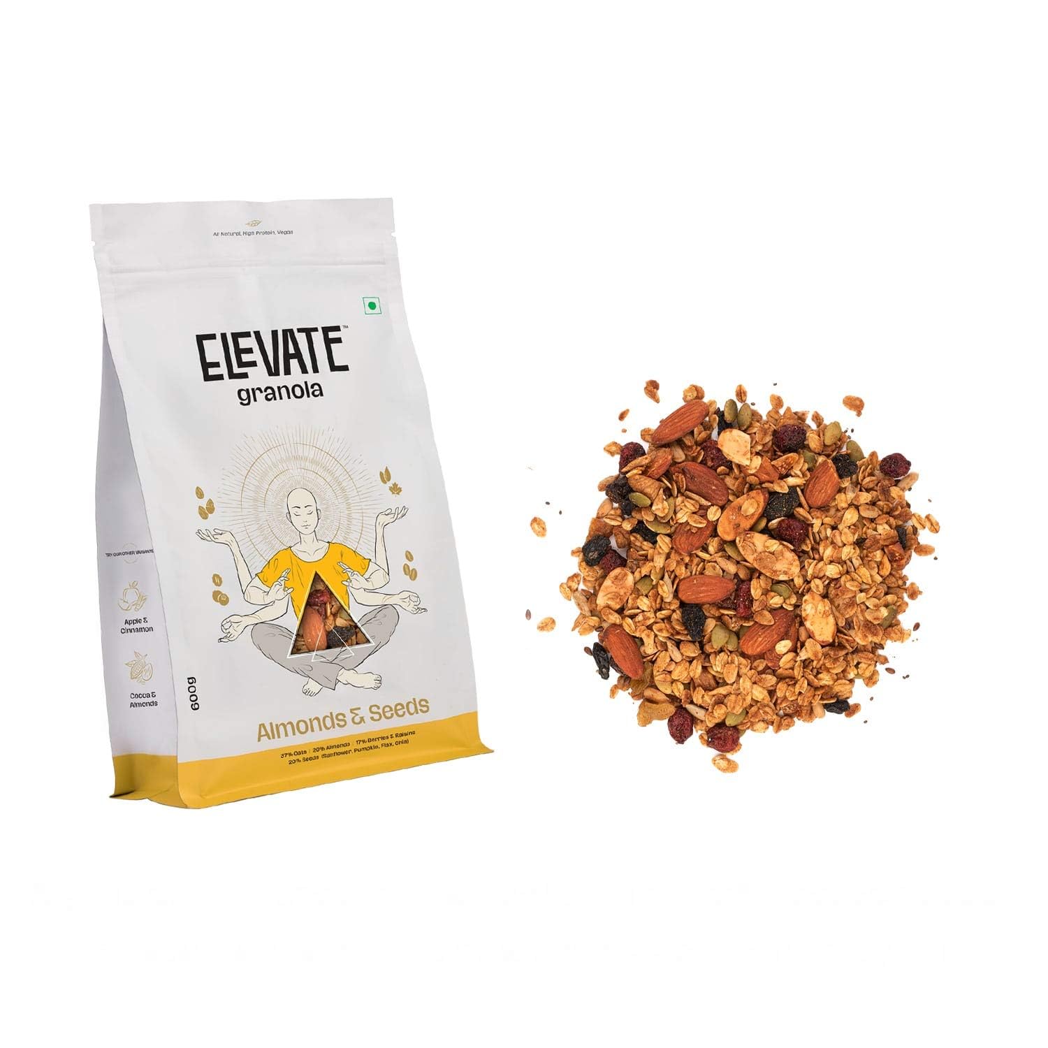 See full amazon price history chart for Elevate Granola Almond & Seeds 600g | Mixed With Oats, Almond, Seeds | High Protein & Fibre | No Processed Sugar & Preservatives | Vegan | Healthy Snack & Breakfast Cereal Elevate Granola Almond & Seeds 600g | Mixed With Oats, Almond, Seeds | High Protein & Fibre | No Processed Sugar & Preservatives | Vegan | Healthy Snack & Breakfast Cereal (B0D8T4DZHY) Amazon Price History, Amazon Price Tracker