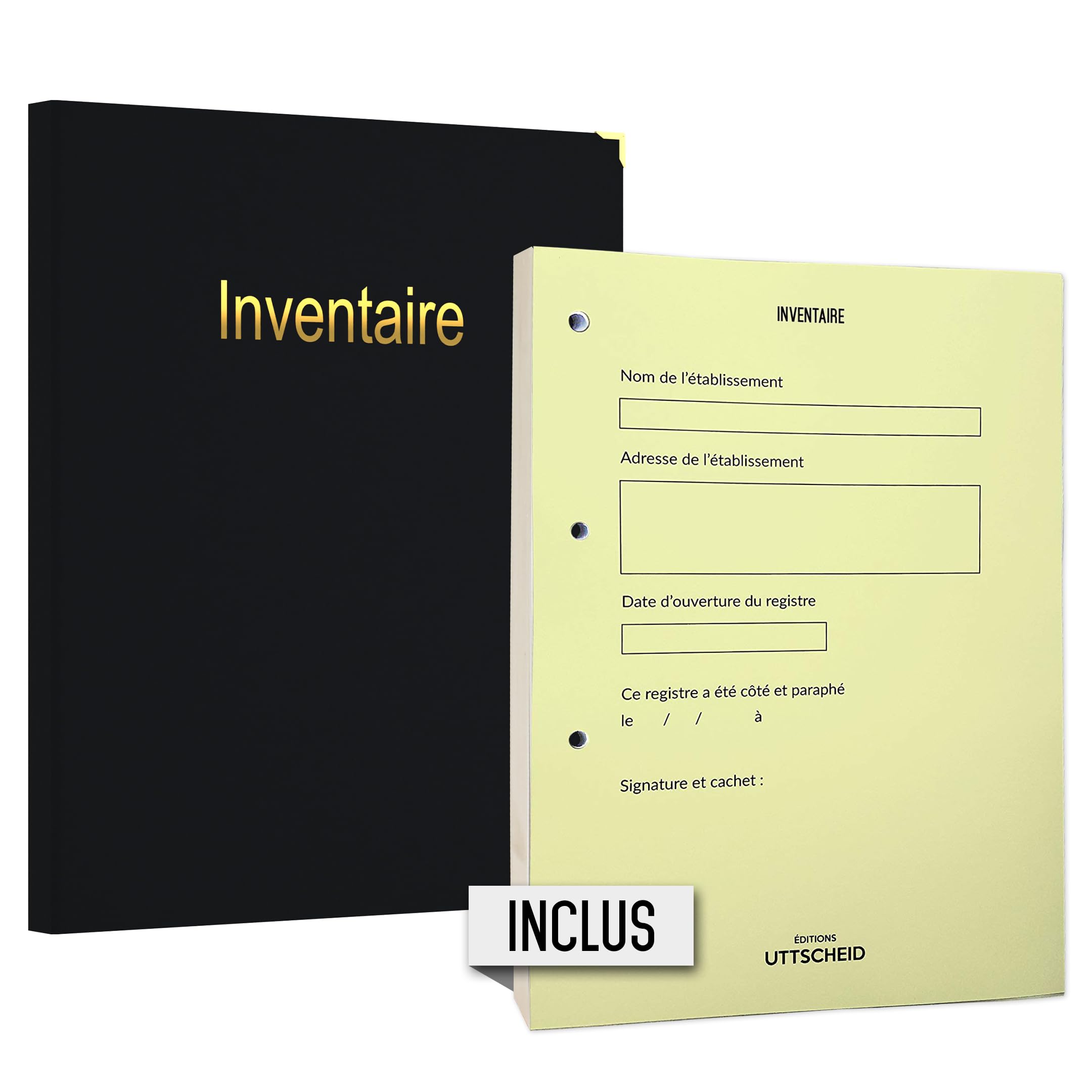 Livre Classeur Inventaire avec Recharge 100 feuilles - UTTSCHEID