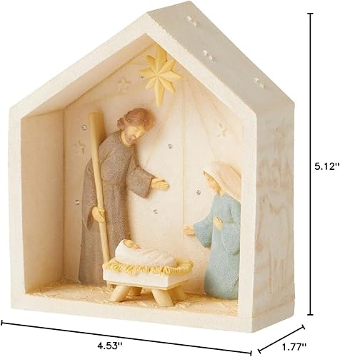 Miniatura 4 de Enesco Foundations Holy Family Nativity Creche - Figura de 5.12 pulgadas, multicolor