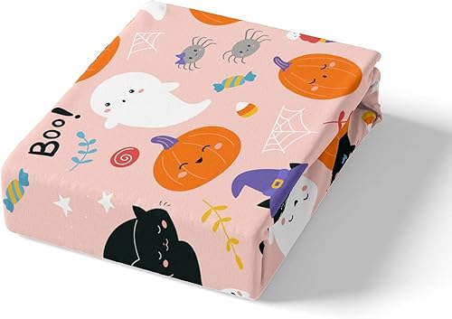 Miniatura 4 de Erosebridal Juego de ropa de cama de Feliz Halloween, tamaño individual, funda de edredón de linterna de calabaza, funda de edredón gótica, sombrero