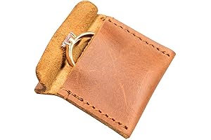 Hide & Drink's Full Grain Leather Rustic Ring Purse for Weddings or Proposals
