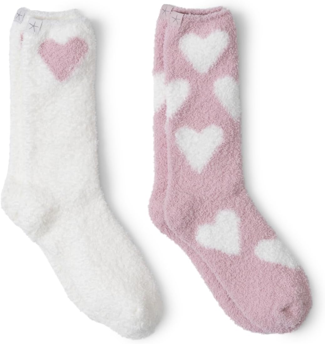 Barefoot Dreams Women's CozyChic Heart Print Socks Set - Image 2