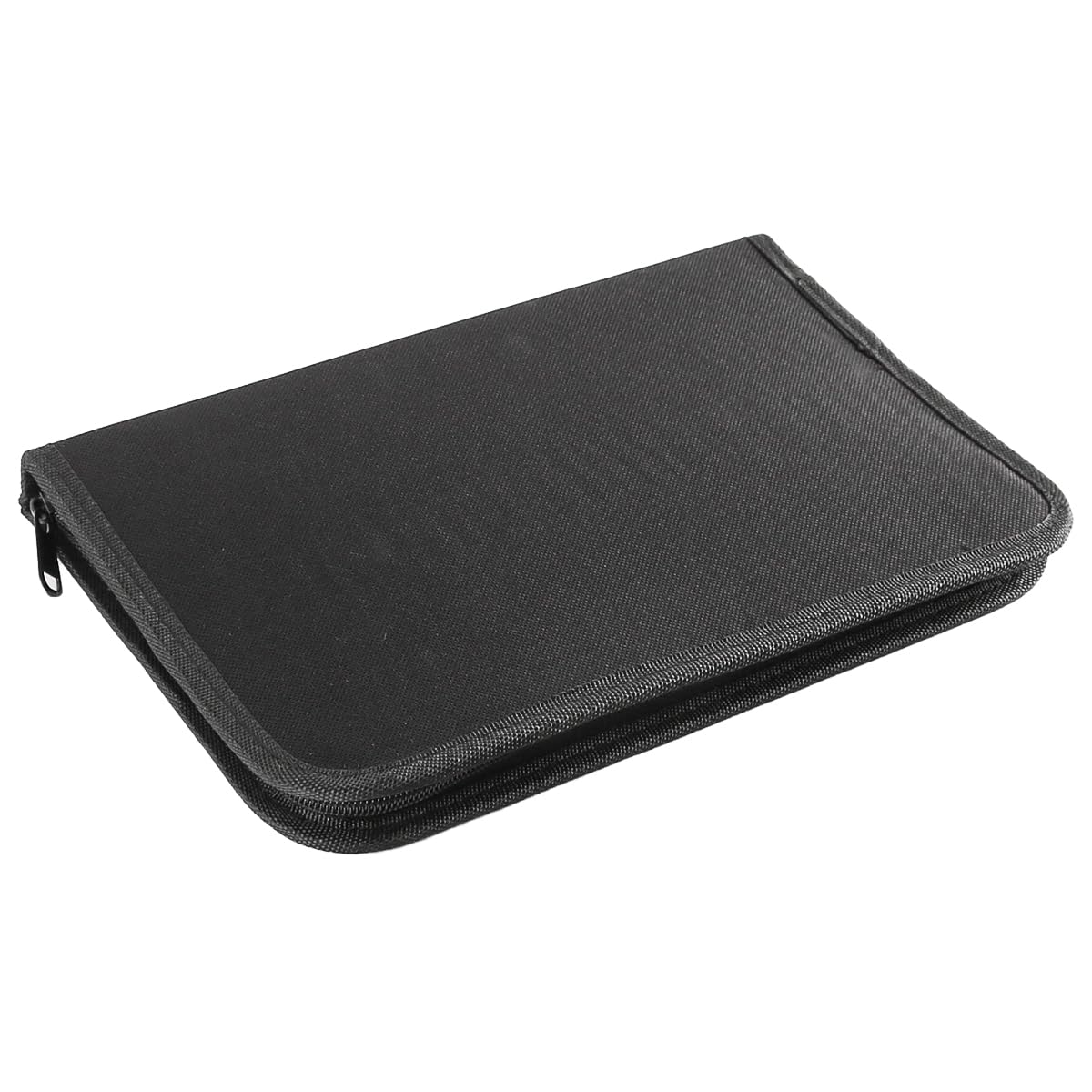 ZONADAH 48 Slots Colored Pencil Case Large Capacity Pencil Wrap Black Canvas Storage Bag with Zipper Stationery Organiser Pouch for Office School Artists - Image 2