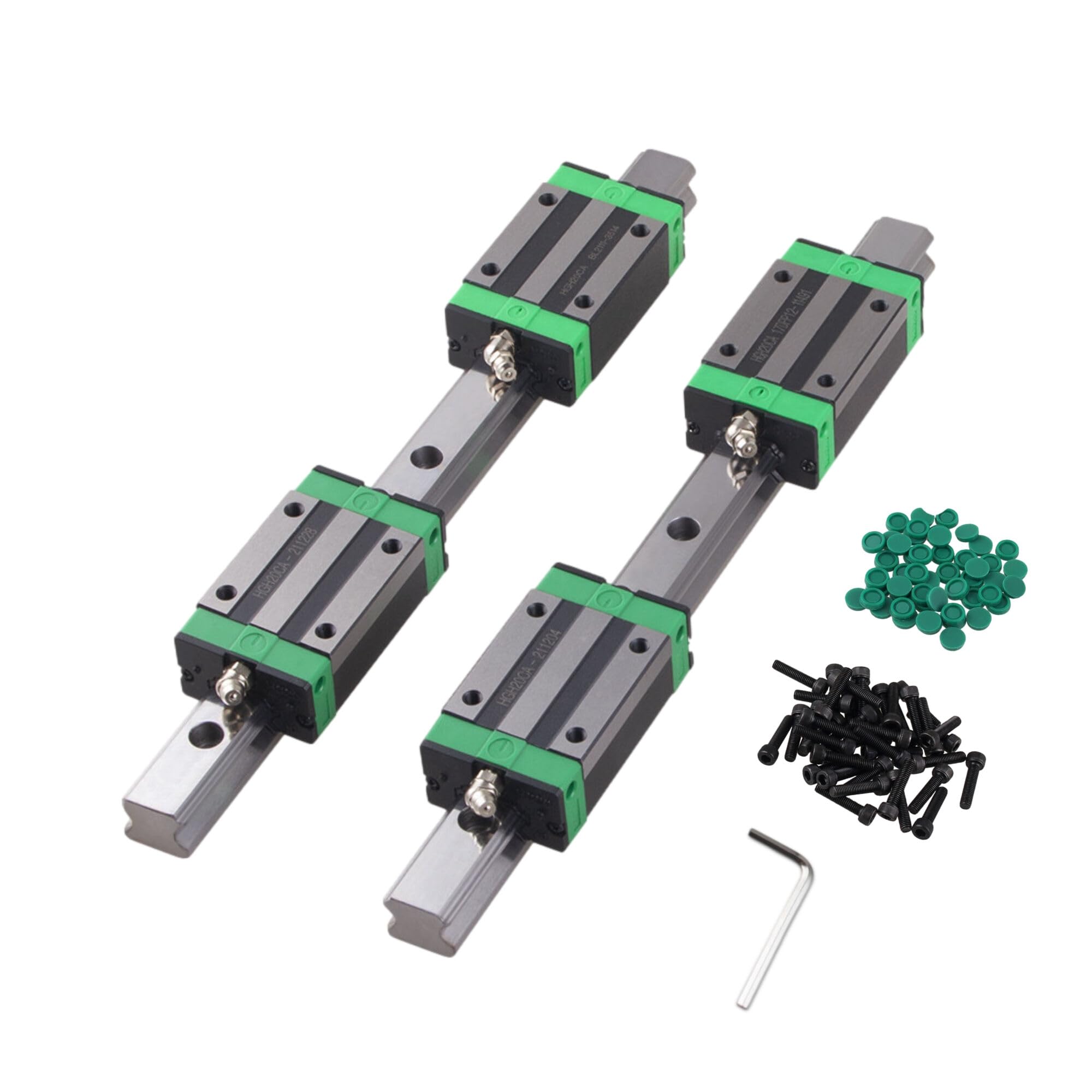DUCKDOG STK. HGR20-2200 mm Linearführungsschienensatz mit 4 STK. HGH20CA-Gleitblock, Linearschienen und Lager für Ender 3 3D-Drucker und CNC-Maschine
