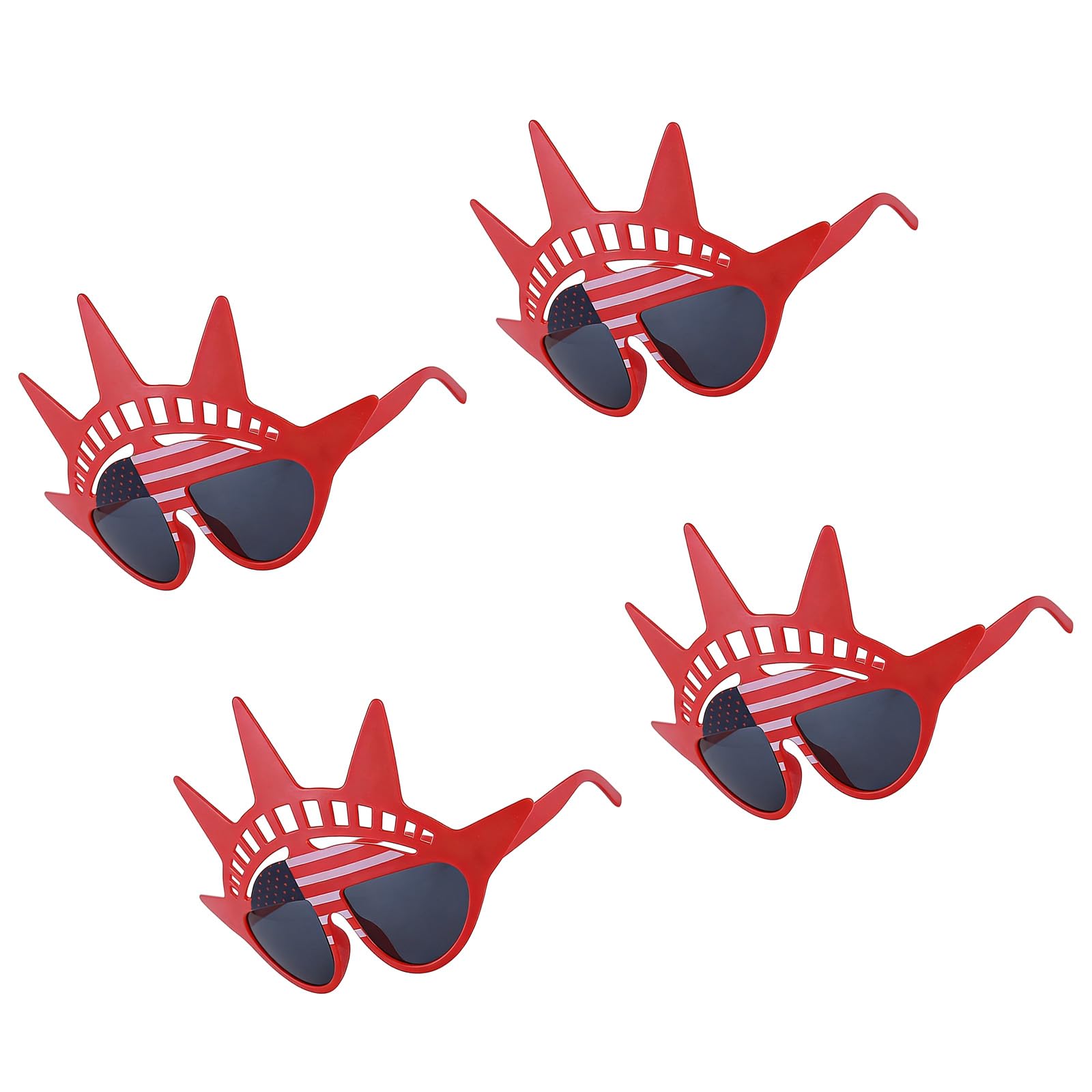 ZEPFJHE 4Pcs Patriotic Glasses ABS Eyeglasses Independence Day Glasses Decoration for Men Women Festival Celebration Nationalistic Party Supplies